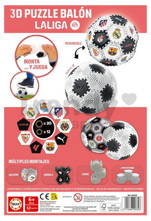 Puzzle futbalová lopta 3D Puzzle Ball Educa 32 dielov od 6 rokov EDU20339