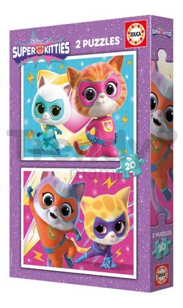 Puzzle Super Kitties Disney Educa 2x20 dielov