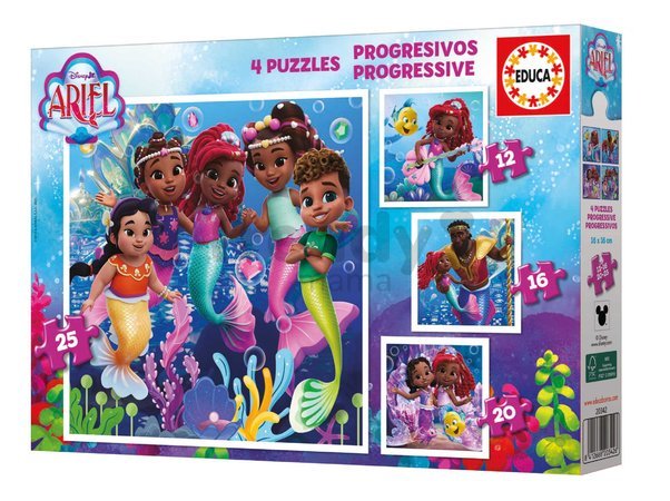 Puzzle Ariel Disney Progressive Educa progresívne 12-16-20-25 dielov