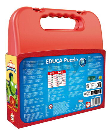 Puzzle v kufríku Iron Man and his awesome Friends Progressive Educa progresívne 6-9-12-16 dielov