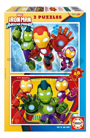 Puzzle Iron Man and His Awesome Friends Educa 2x48 dielov od 4 rokov