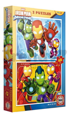 Puzzle Iron Man and His Awesome Friends Educa 2x48 dielov od 4 rokov