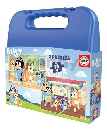 Puzzle v kufríku Bluey Educa 2x20 dielov