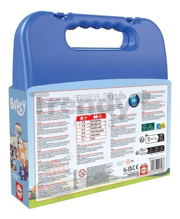 Puzzle v kufríku Bluey Educa 2x20 dielov