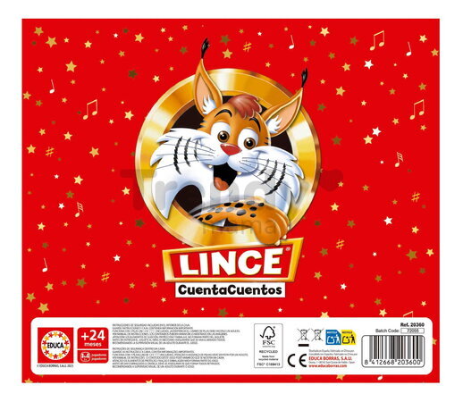 Plyšový rys interaktívny s rozprávkami Lynx Storry Teller Educa s hlasovým modulom 8 klasických rozprávok a 6 pesničiek v španielčine, angličtine, fra