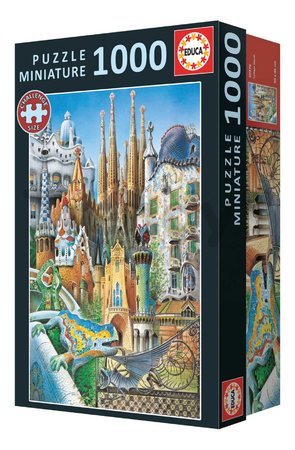 Puzzle Collage Gaudi Miniature Educa miniatúrne 1000 dielov a Fix lepidlo