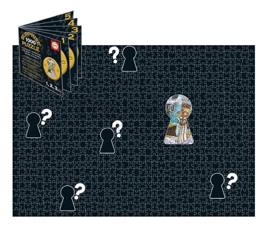 Puzzle s prekvapením Knights Round Table Surprise Educa 1000 dielov a Fix lepidlo od 14 rokov