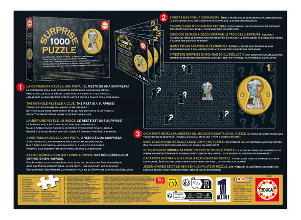 Puzzle s prekvapením Knights Round Table Surprise Educa 1000 dielov a Fix lepidlo od 14 rokov