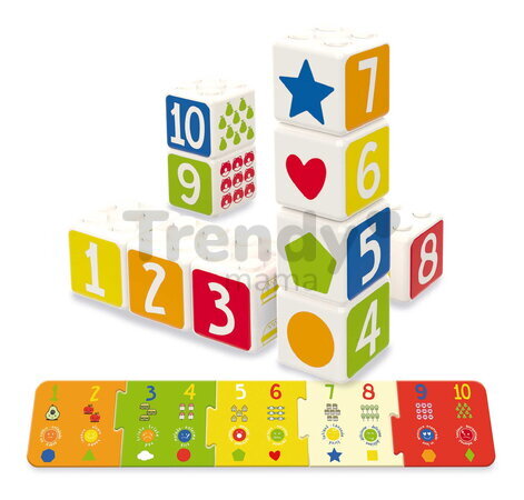 Didaktické kocky s číslami Numbers Baby Games Educa stohovateľné od 24 mes EDU20413