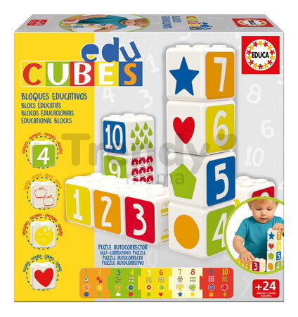 Didaktické kocky s číslami Numbers Baby Games Educa stohovateľné od 24 mes EDU20413