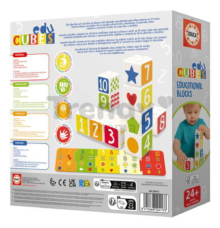 Didaktické kocky s číslami Numbers Baby Games Educa stohovateľné od 24 mes EDU20413