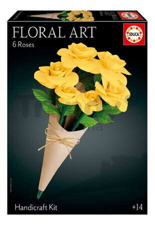Kreatívne tvorenie Žlté ruže Floral Art Yellow Roses Educa poskladaj si vlastnú kyticu od 14 rokov