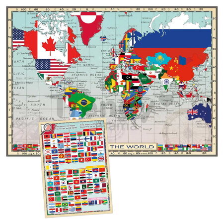Puzzle Flags of the World Educa 150 de piese, de la 6 ani