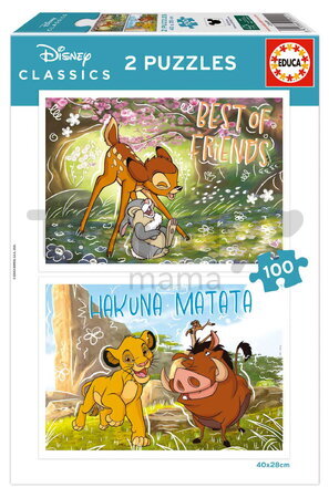 Puzzle Disney Classic Educa 2 × 100 dílků od 6 let