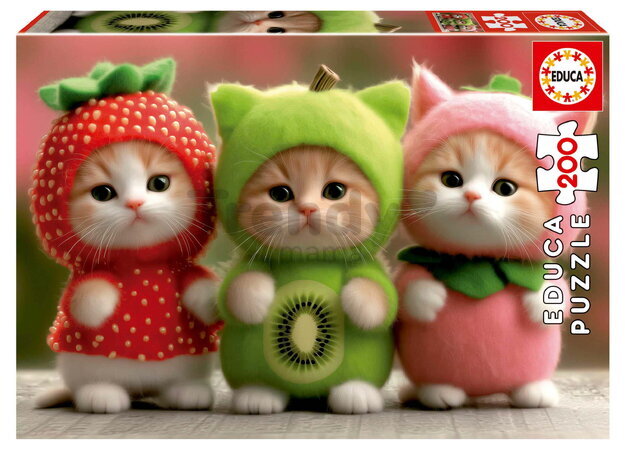 Puzzle Fruitie Kitties Educa 200 dielov od 6 rokov EDU20496