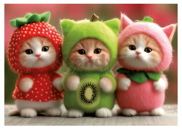 Puzzle Fruitie Kitties Educa 200 de piese, de la 6 ani