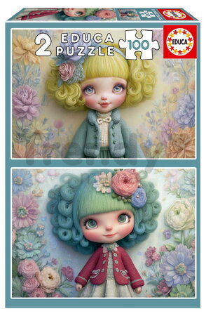 Puzzle Flower Girls Educa 2x100 dielov od 6 rokov EDU20499