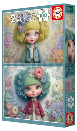 Puzzle Flower Girls Educa 2x100 de piese de la 6 ani