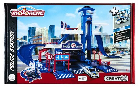 Garáž policajná stanica Creatix Police Station Majorette 3-poschodová s výťahom a policajným autíčkom od 5 rokov
