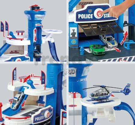 Garáž policajná stanica Creatix Police Station Majorette 3-poschodová s výťahom a policajným autíčkom od 5 rokov