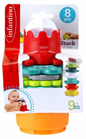 Skladacia veža do vane Stack O' Fun Infantino s mlynčekom od 9 mes INF205039