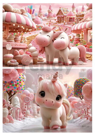 Puzzle Sweet Unicorns Educa 2x48 de piese