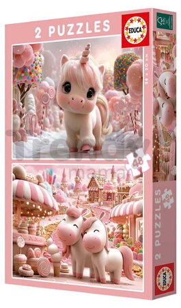 Puzzle Sweet Unicorns Educa 2x48 de piese