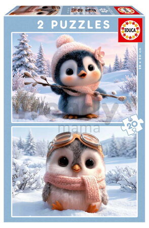 Puzzle Cute Penguins Educa 2x20 dielov od 3 rokov EDU20505