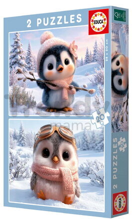 Puzzle Pinguini drăguți Educa 2x20 de piese