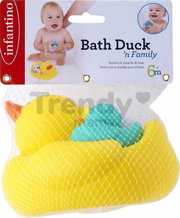 Kačička s kačiatkami do vane Bath Duck'n Family Infantino od 6 mes INF205068