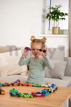 Autíčka zberateľské s neónovým efektom Tune Up's 3 Majorette kovové 28 prekvapení dĺžka 7,5 cm od 5 rokov