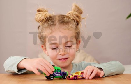 Autíčka zberateľské s neónovým efektom Tune Up's 3 Majorette kovové 28 prekvapení dĺžka 7,5 cm od 5 rokov