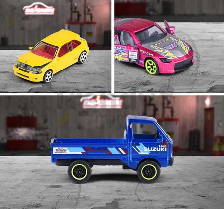 Autíčka Japan Series Bonus Pack Majorette kovové s odpružením a zberateľským boxom 7,5 cm dĺžka 5 druhov