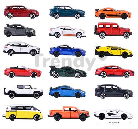 Autíčko prémiové Premium Cars Majorette kovové otvárateľné s odpružením a zberateľskou kartičkou rôzne druhy