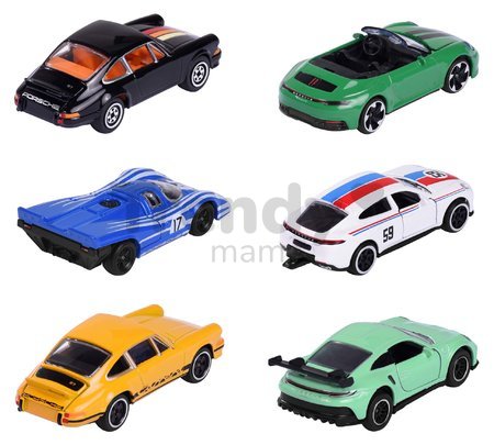 Autíčko Porsche Motorsport Majorette so zberateľskou kartičkou kovové 6 druhov dĺžka 7,5 cm