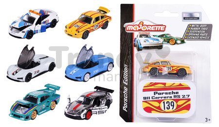 Mașinuță Porsche Motorsport Deluxe Majorette și o cutie de colecție 7,5 cm lungime 5 tipuri