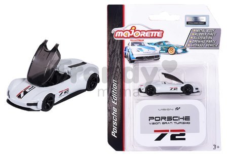 Autíčko Porsche Motorsport Deluxe Majorette kovové so zberateľským boxom 7,5 cm dĺžka 6 druhov