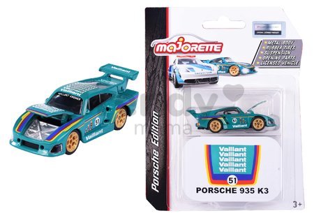 Mașinuță Porsche Motorsport Deluxe Majorette și o cutie de colecție 7,5 cm lungime 5 tipuri