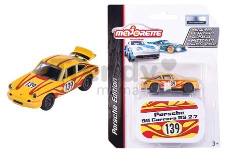 Mașinuță Porsche Motorsport Deluxe Majorette și o cutie de colecție 7,5 cm lungime 5 tipuri