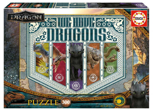 Puzzle How to train your dragon Educa 300 dílků od 8 let
