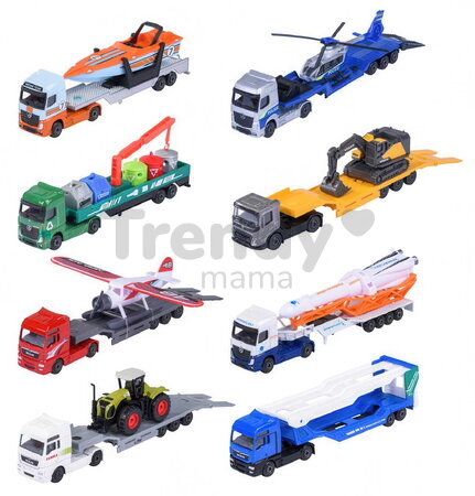 Transportér mestský City Transporter Majorette kovový s pohyblivými časťami 20 cm dĺžka rôzne druhy