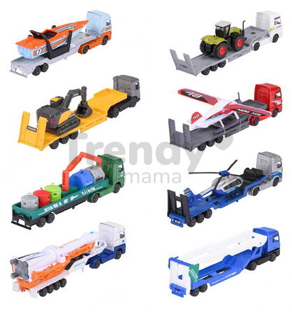 Transportér mestský City Transporter Majorette kovový s pohyblivými časťami 20 cm dĺžka rôzne druhy