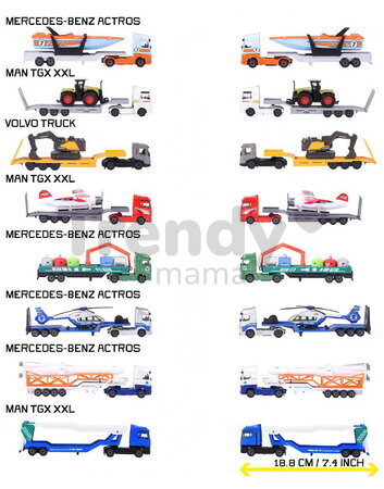 Transportér mestský City Transporter Majorette kovový s pohyblivými časťami 20 cm dĺžka rôzne druhy