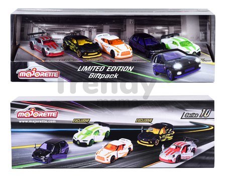 Autíčka Limited Edition 10 Giftpack 5 Pieces Majorette kovové dĺžka 7,5 cm sada 5 druhov v darčekovom balení