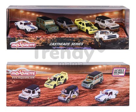 Autíčka Castheads Series 5 Pieces Giftpack Majorette kovové dĺžka 7,5 cm sada 5 druhov v darčekovom balení