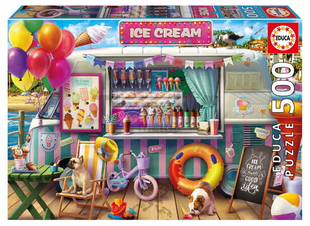 Puzzle Ice Cream Van Educa 500 dílků a Fix lepidlo