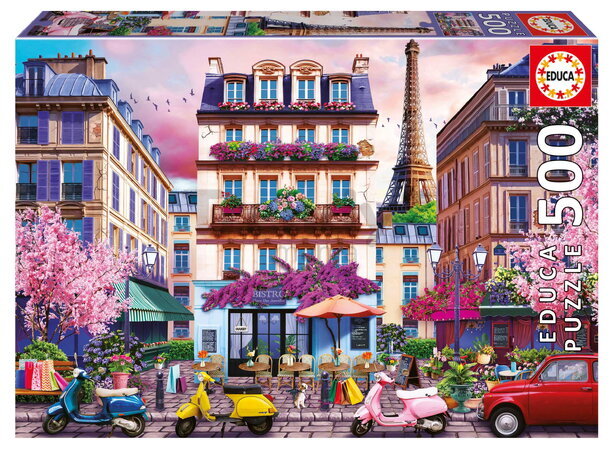 Puzzle Paris Shopping District  Educa 500 dílků a Fix lepidlo