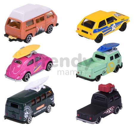 Autíčko VW The Originals Premium Cars Majorette kovové so zberateľskou kartičkou 7,5 cm dĺžka 6 druhov