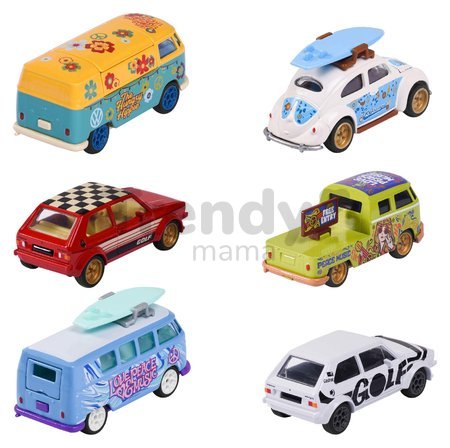 Autíčko VW The Originals Deluxe Cars Majorette kovové so zberateľským boxom 7,5 cm dĺžka 6 druhov