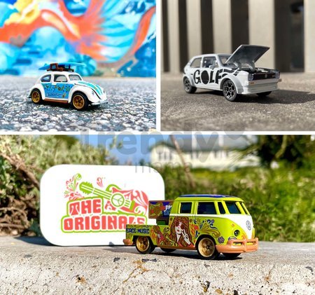 Autíčko VW The Originals Deluxe Cars Majorette kovové so zberateľským boxom 7,5 cm dĺžka 6 druhov